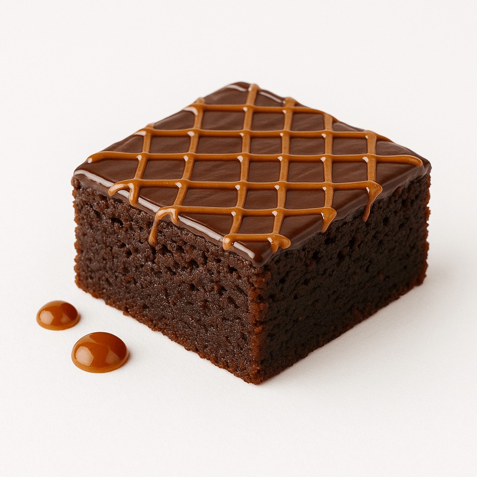 Caramel Drizzle Chocolate Brownie